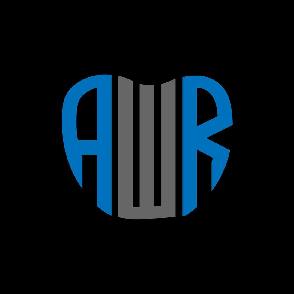 awr letra logo creativo diseño. awr único diseño. vector