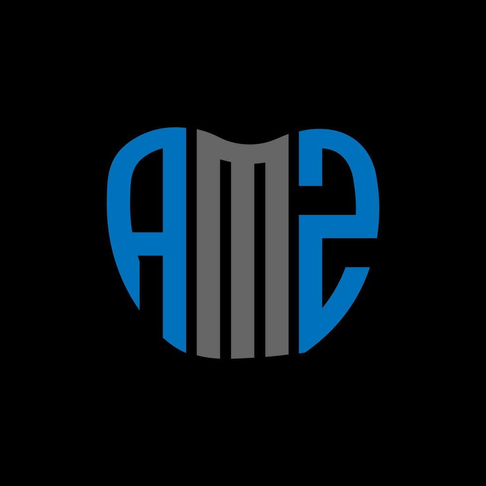 AMZ letter logo creative design. AMZ unique design. vector