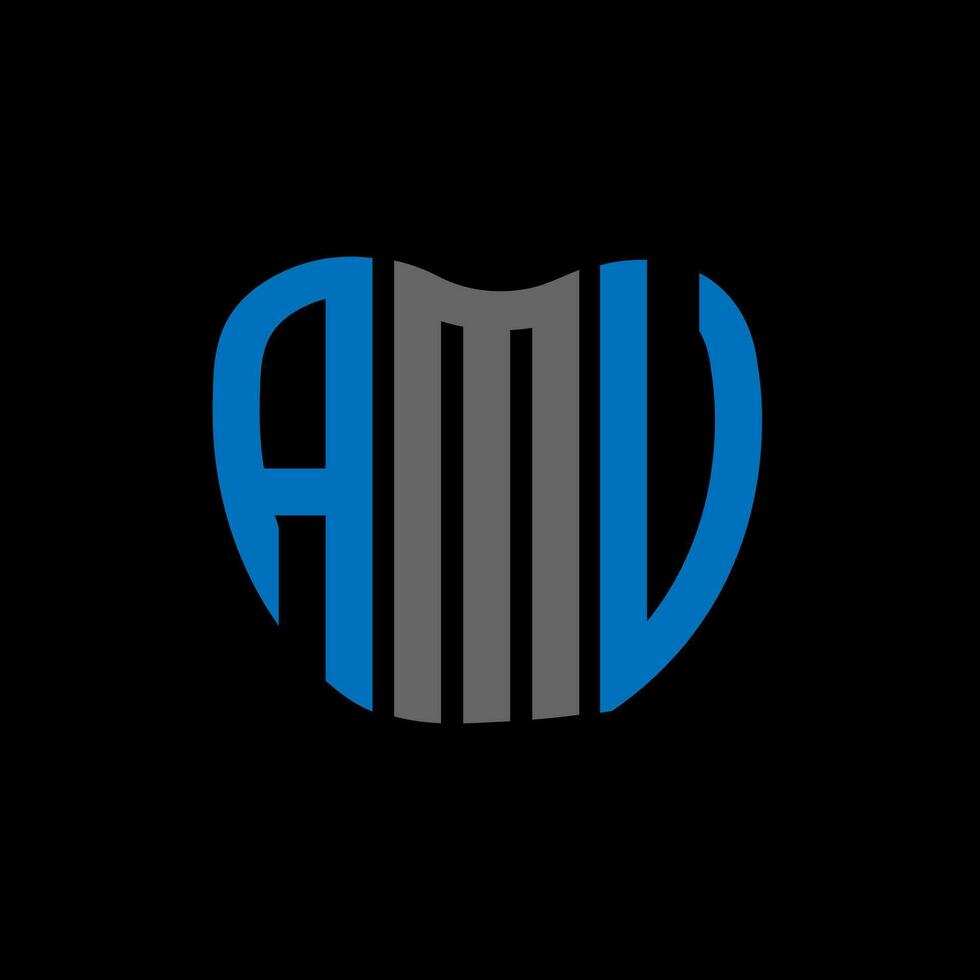 amv letra logo creativo diseño. amv único diseño. vector