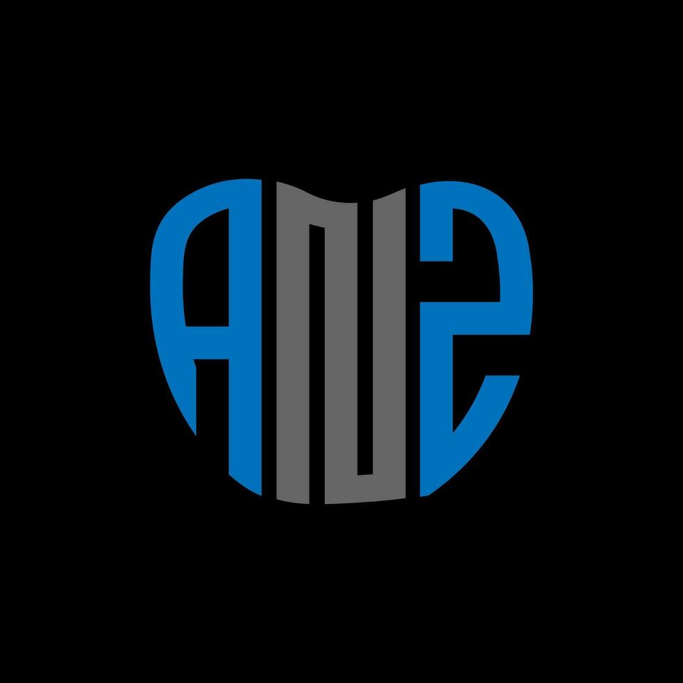ANZ letter logo creative design. ANZ unique design. vector