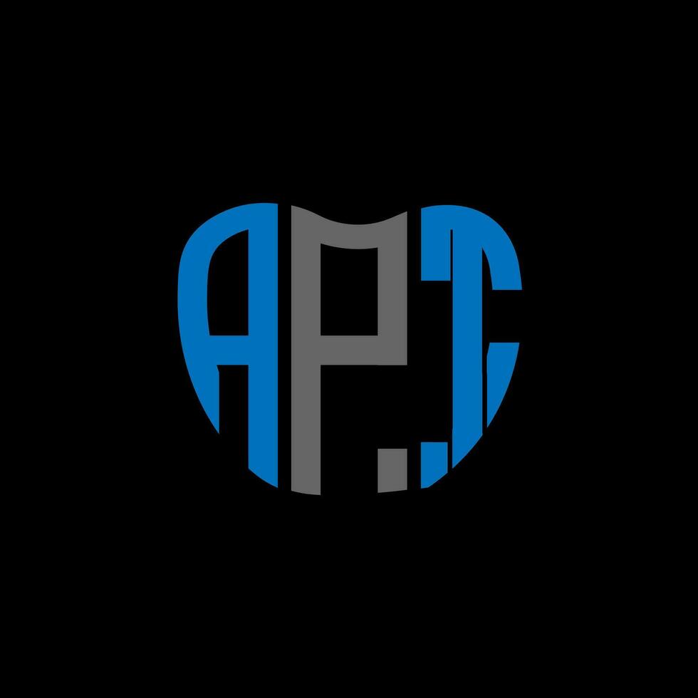 APT letter logo creative design. APT unique design. vector