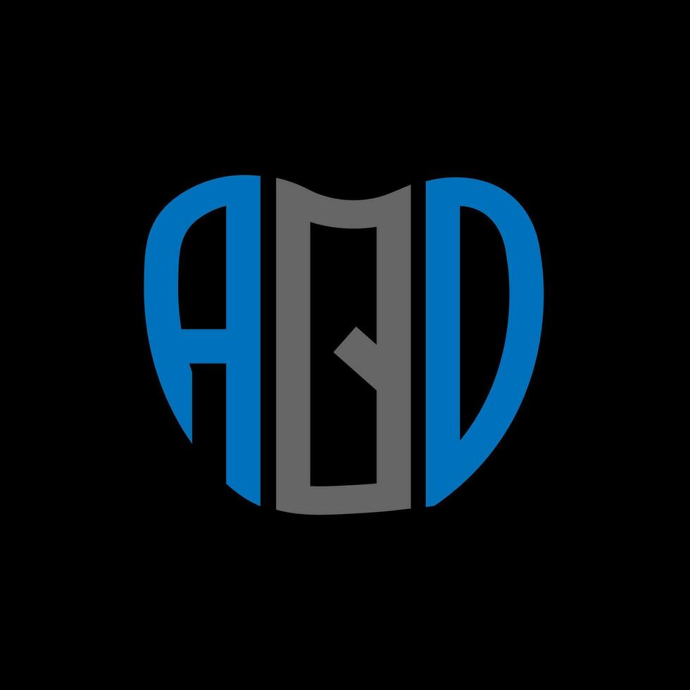 aqo letra logo creativo diseño. aqo único diseño. vector