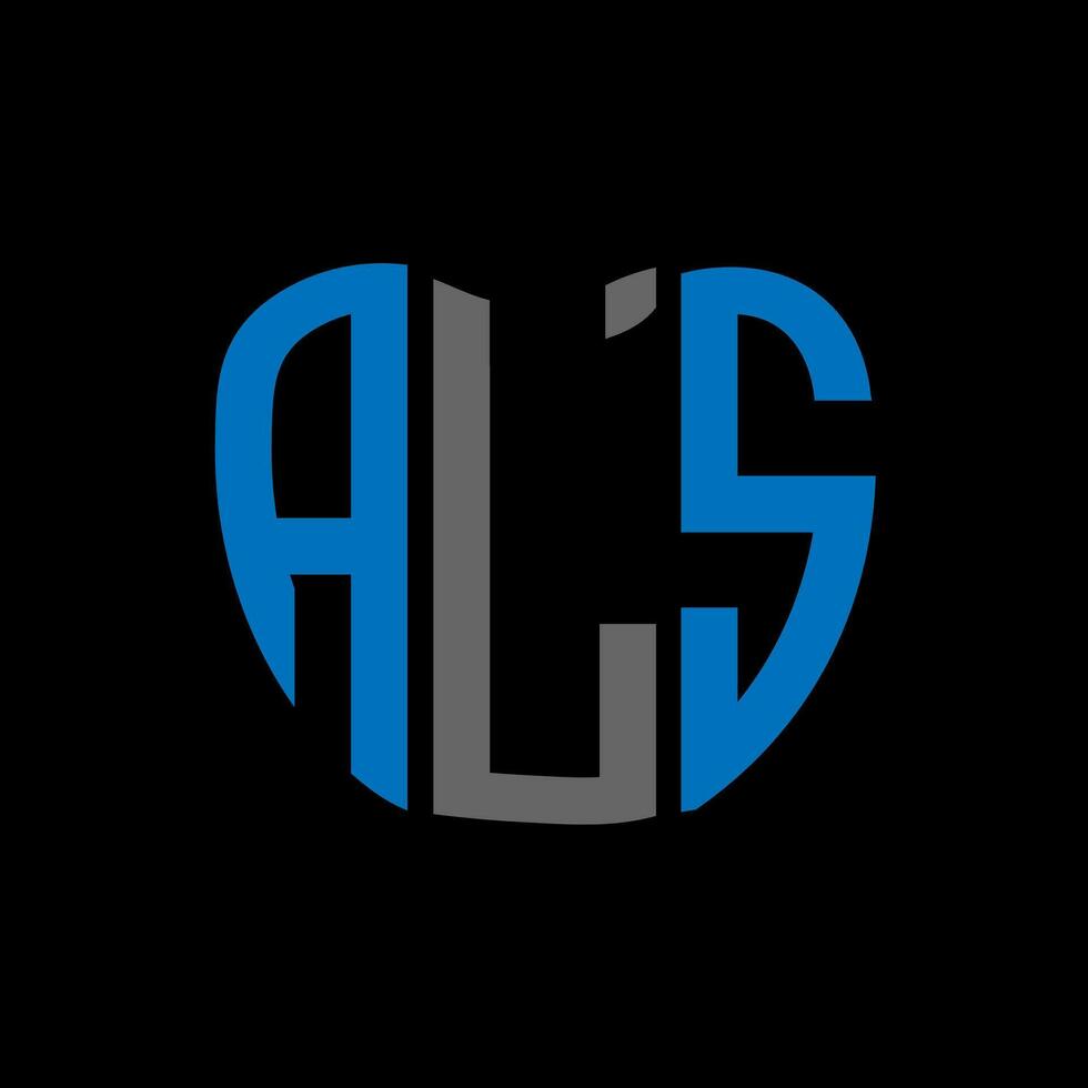 ALS letter logo creative design. ALS unique design. vector