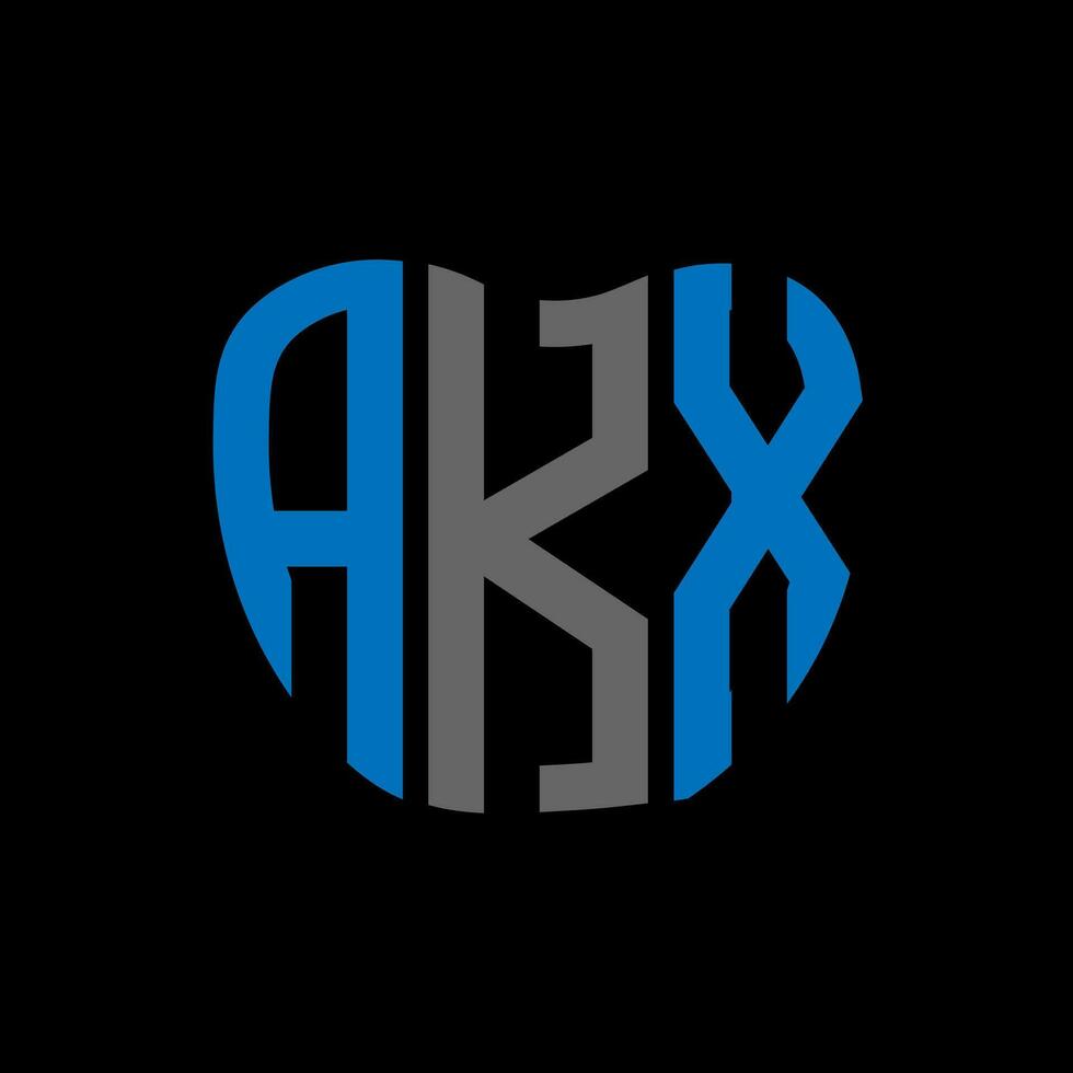 AKX letter logo creative design. AKX unique design. vector