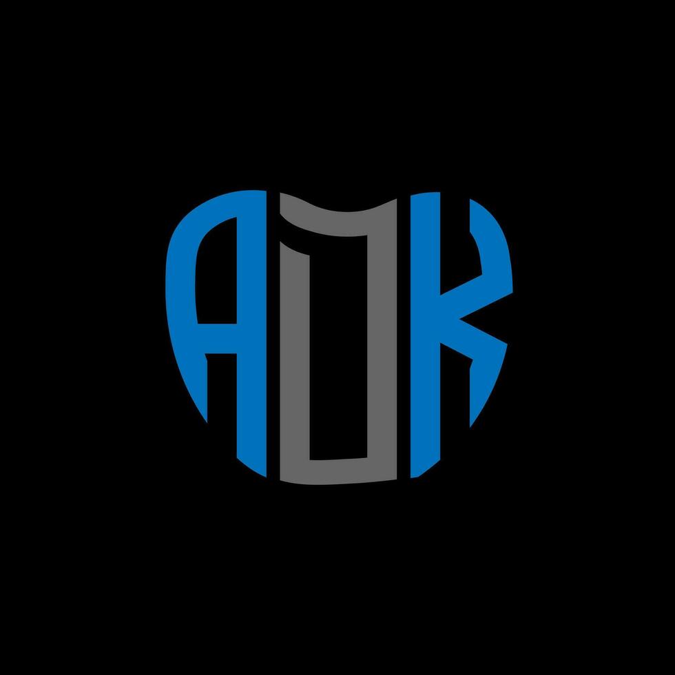 adk letra logo creativo diseño. adk único diseño. vector