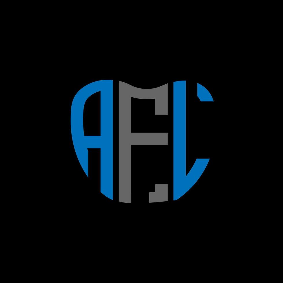 AFL letter logo creative design. AFL unique design. vector