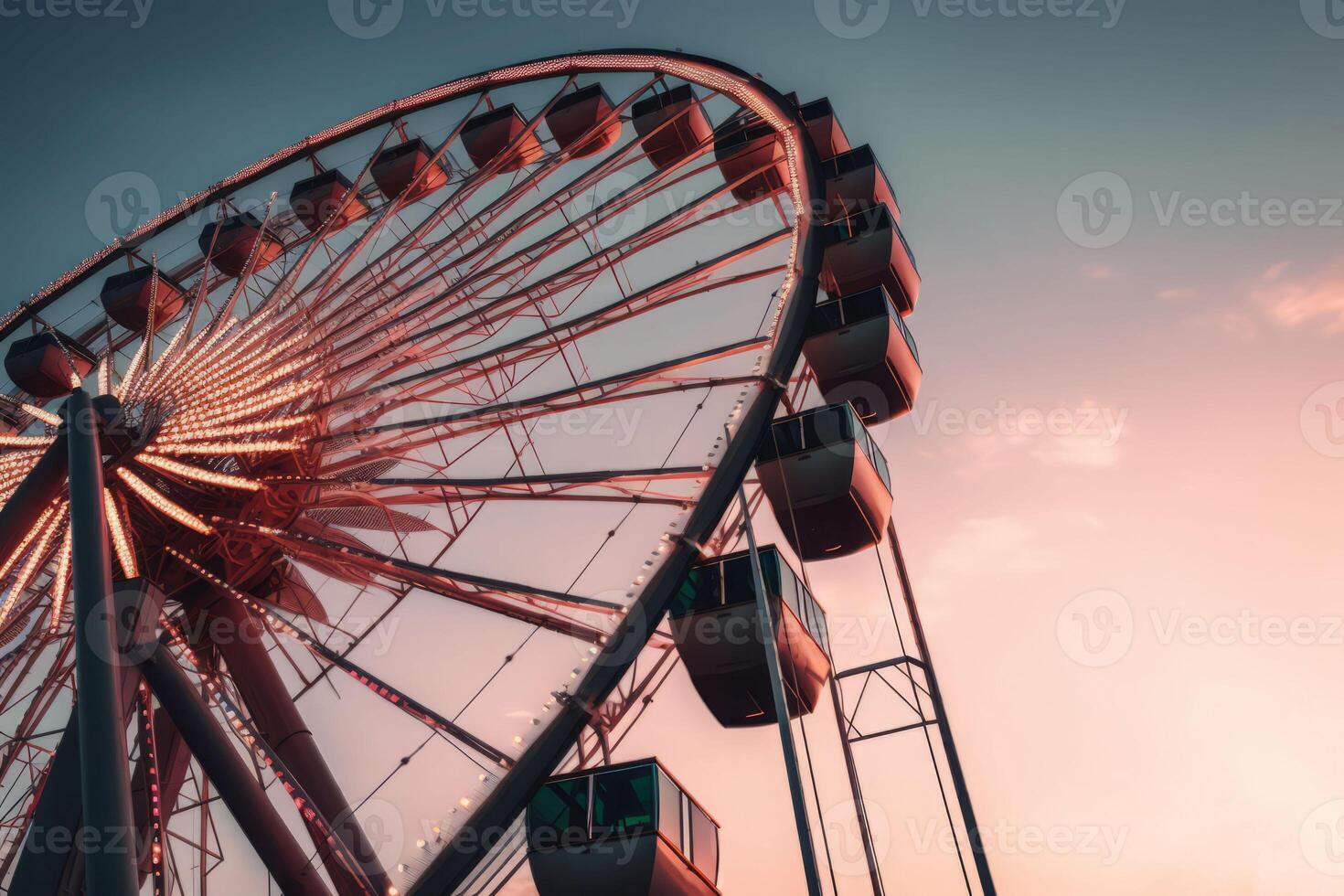 Ferris wheel. Generate Ai photo