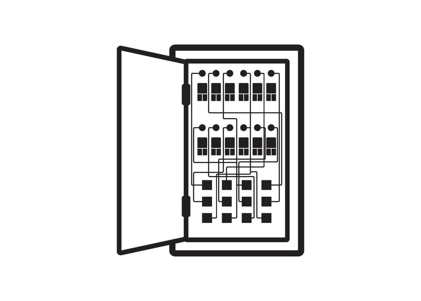 eléctrico panel icono diseño vector aislado