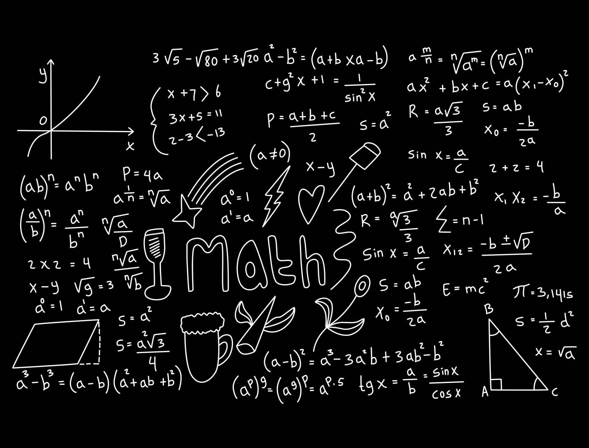realistic math chalkboard background illustration 29710951 Vector Art at Vecteezy