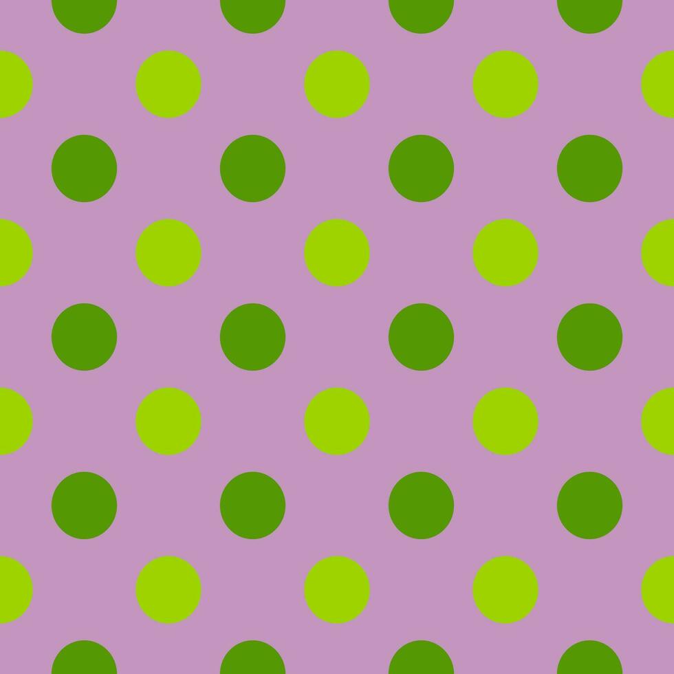 Green polka dots seamless pattern background vector