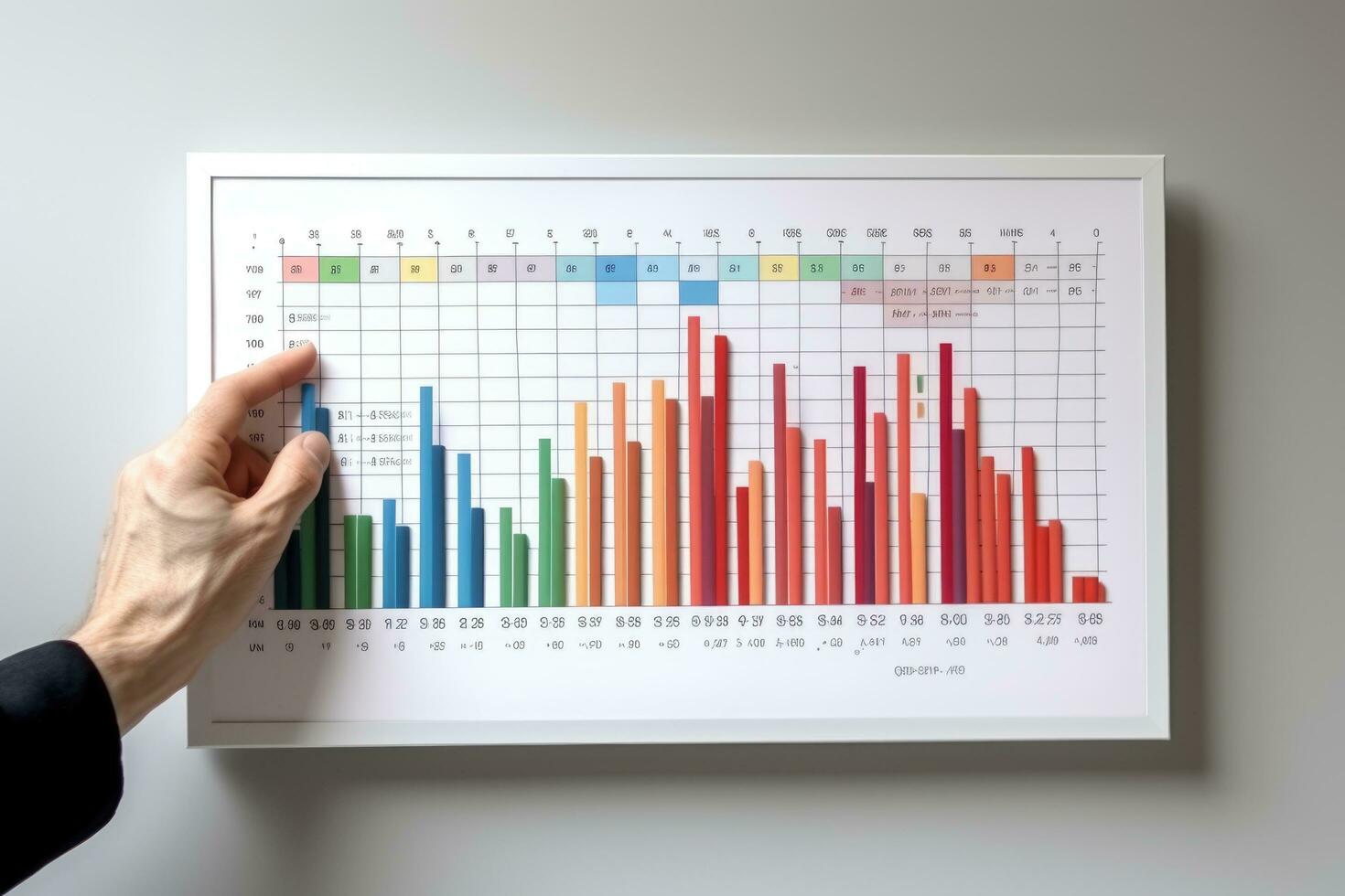 Statistics and data analysis. Investment. Business analysis using charts and graphs. Man studying statistics photo