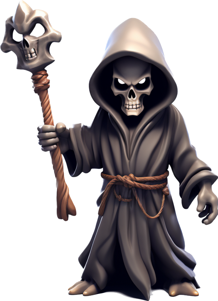 Necromancer png with AI generated.