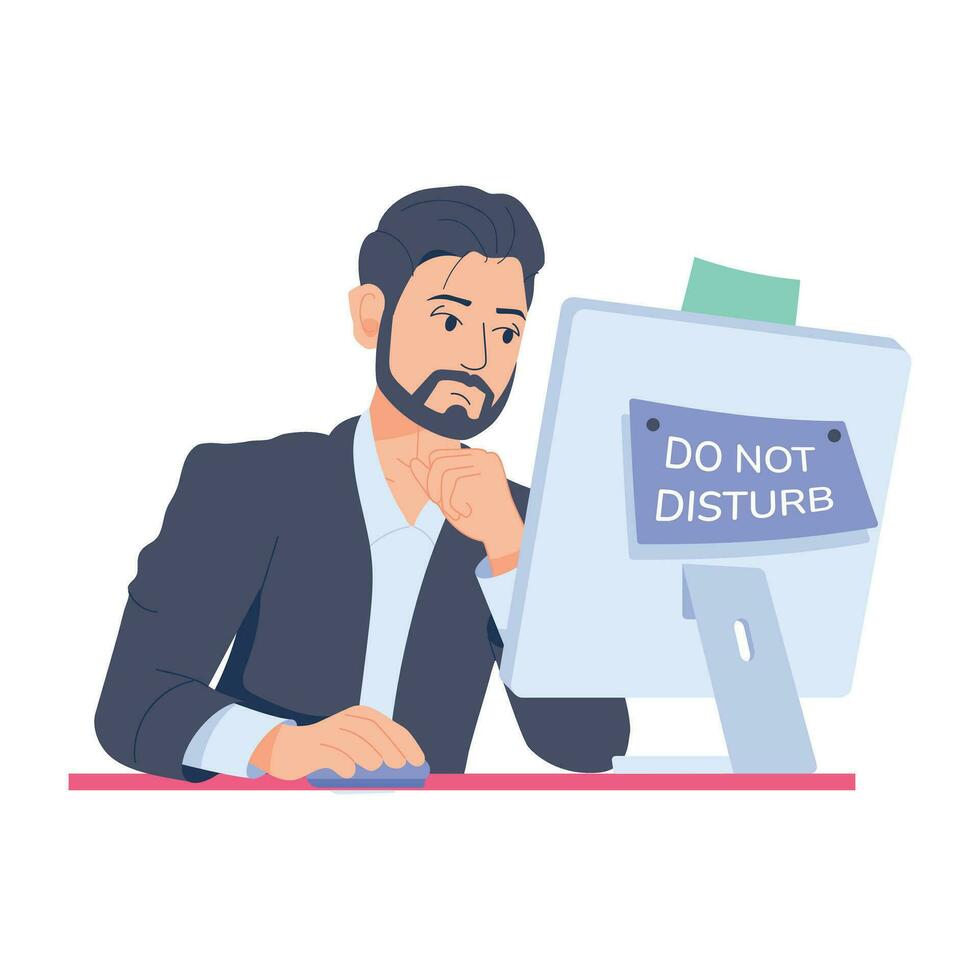 Trendy Dont Disturb vector