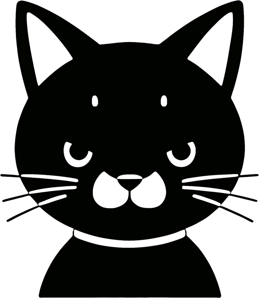 Close-up of cute cat face. AI-Generated png