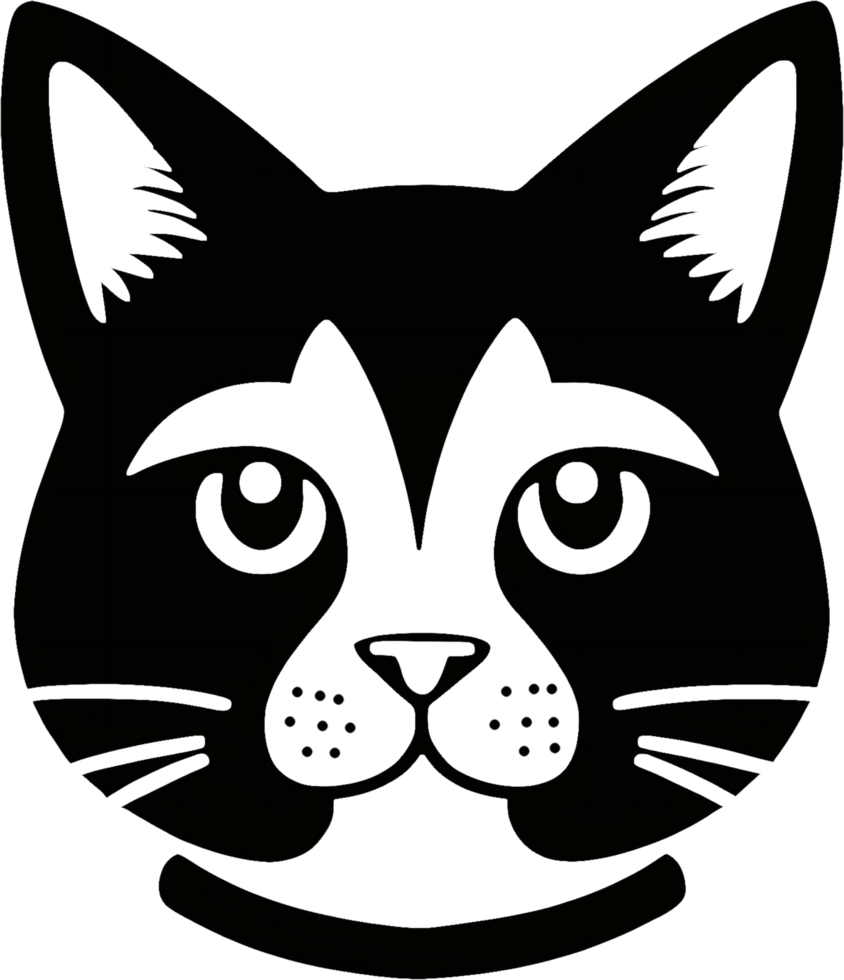 Close-up of cute cat face. AI-Generated png
