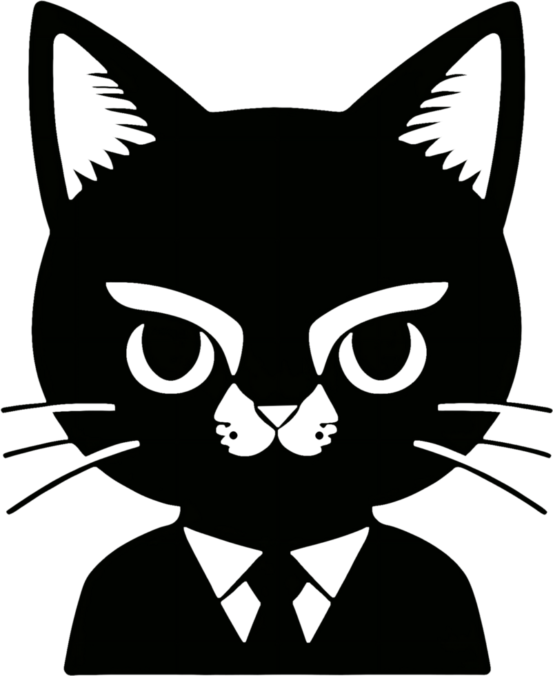 Close-up of cute cat face. AI-Generated png