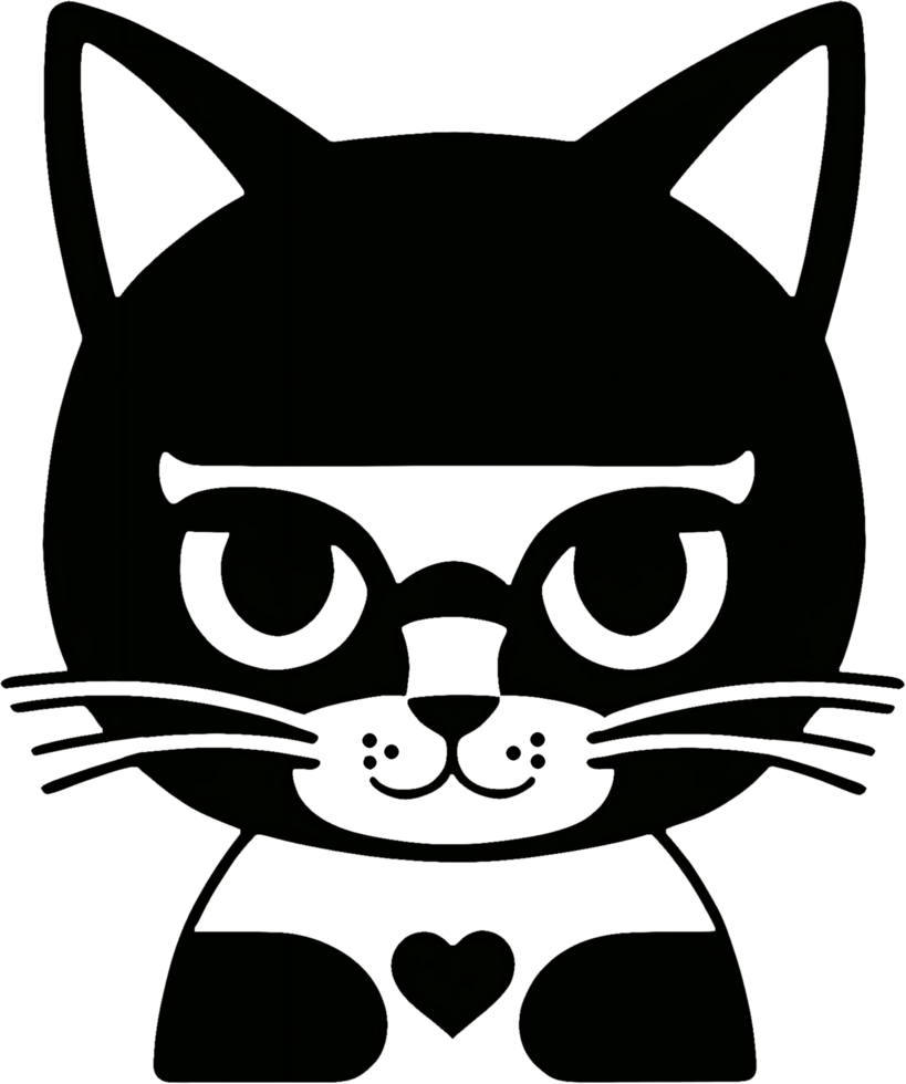 Close-up of cute cat face. AI-Generated png