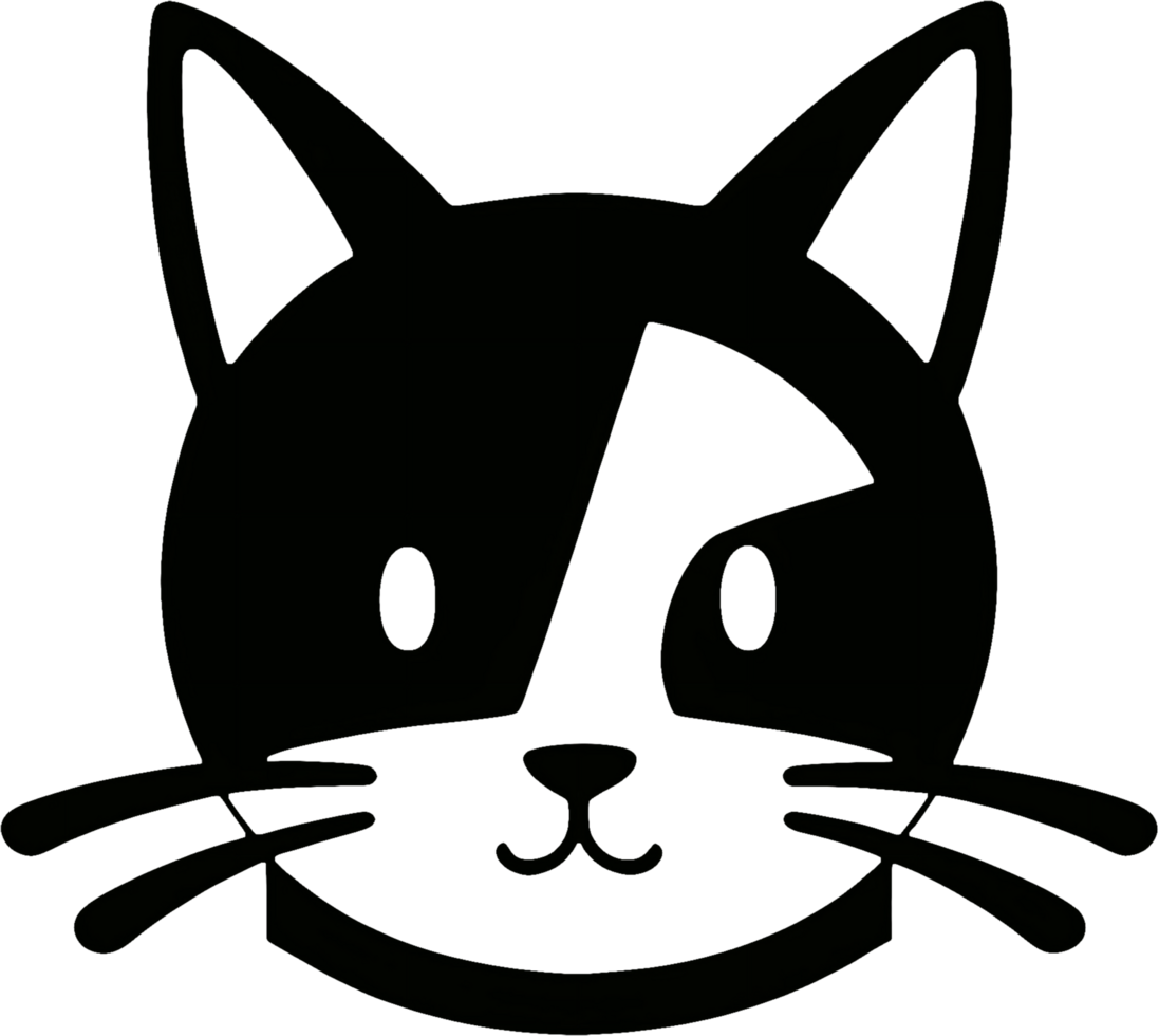 Close-up of cute cat face. AI-Generated png