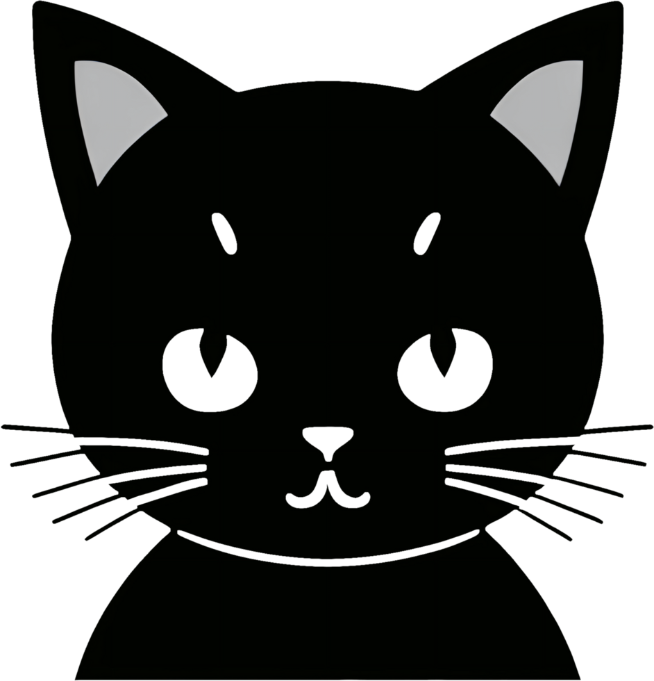 Close-up of cute cat face. AI-Generated png