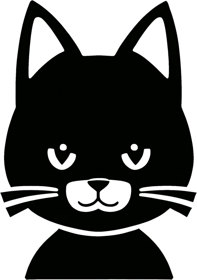 Close-up of cute cat face. AI-Generated png