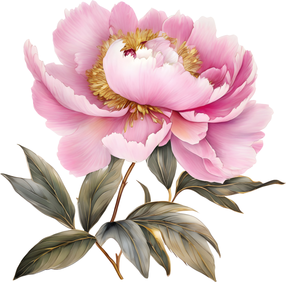 Picture of many peonies Chinese watercolor style. AI-generated. png
