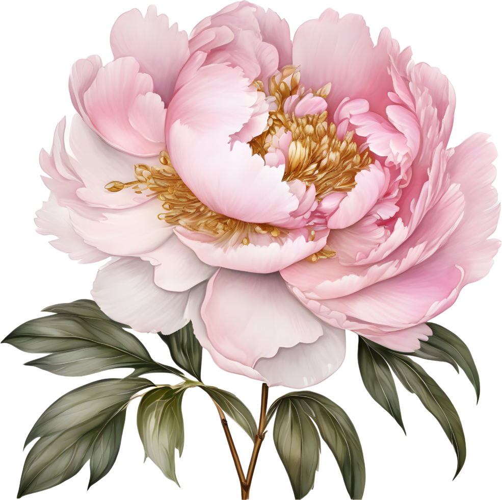 Picture of many peonies Chinese watercolor style. AI-generated. png