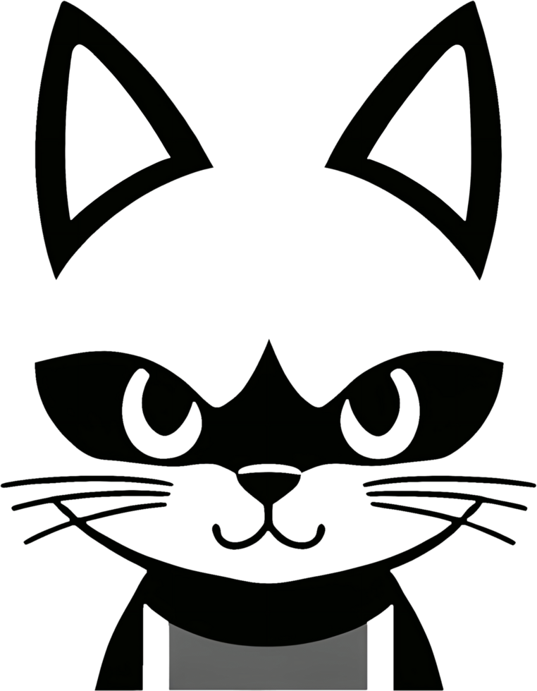 Close-up of cute cat face. AI-Generated png