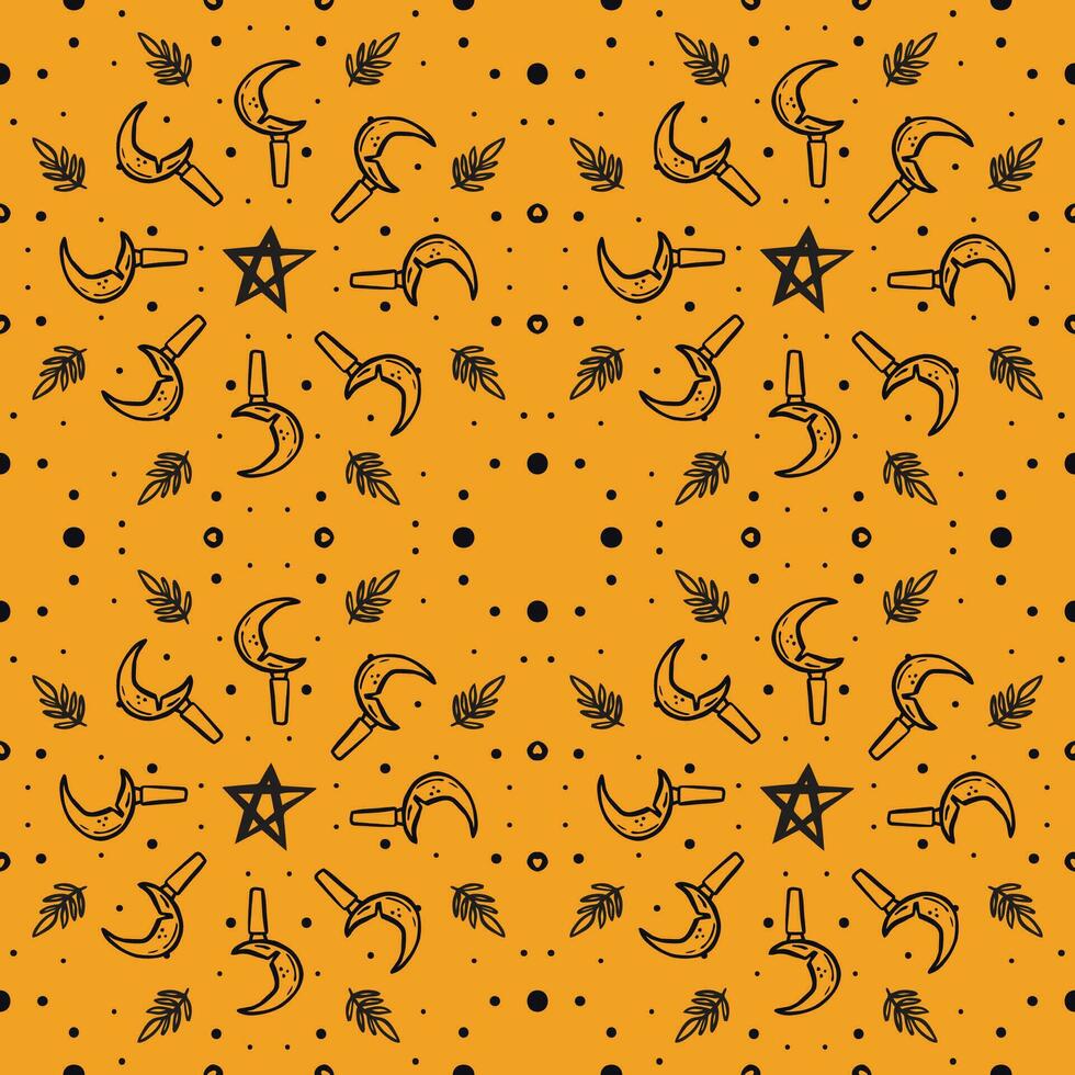 Halloween seamless pattern. Vector background.