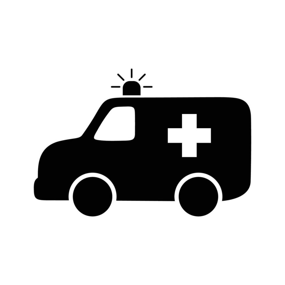 ambulance car icon design. emergency transportation sign and symbol. vector