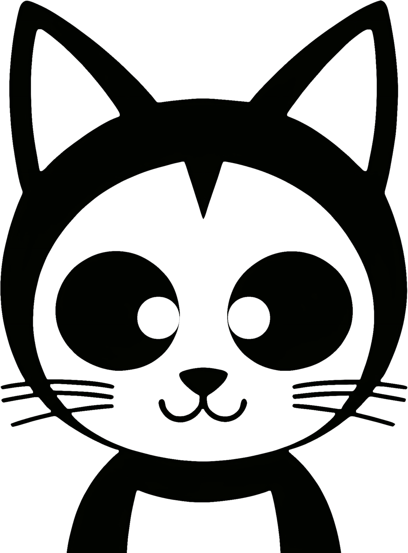 Closeup of cute cat face. AIGenerated 29712583 PNG