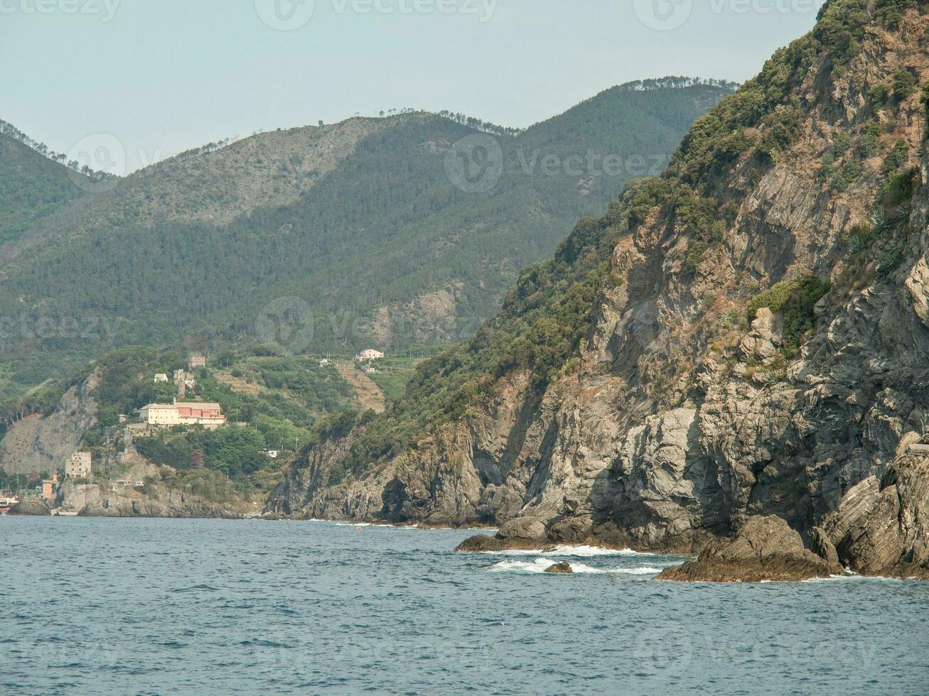 cinque terre at the mediterranean sea photo