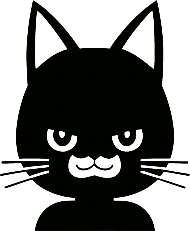 Close-up of cute cat face. AI-Generated png