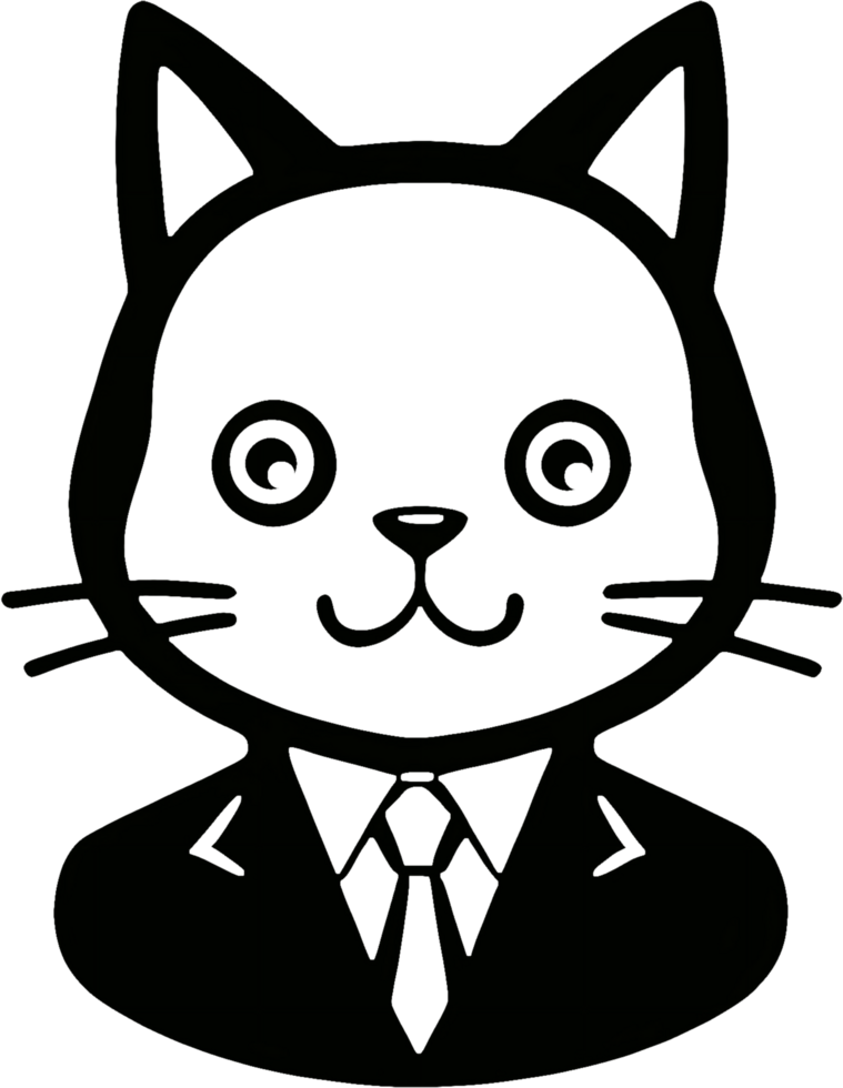 Close-up of cute cat face. AI-Generated png