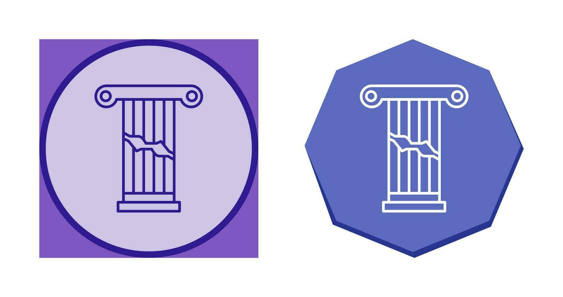 Broken Pillar Vector Icon