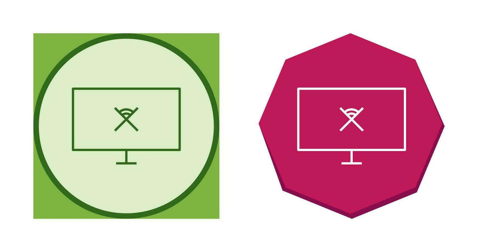Unique Disconnected Network Vector Icon