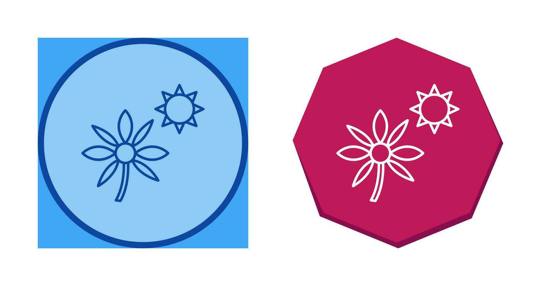 Flower in sunlight Vector Icon
