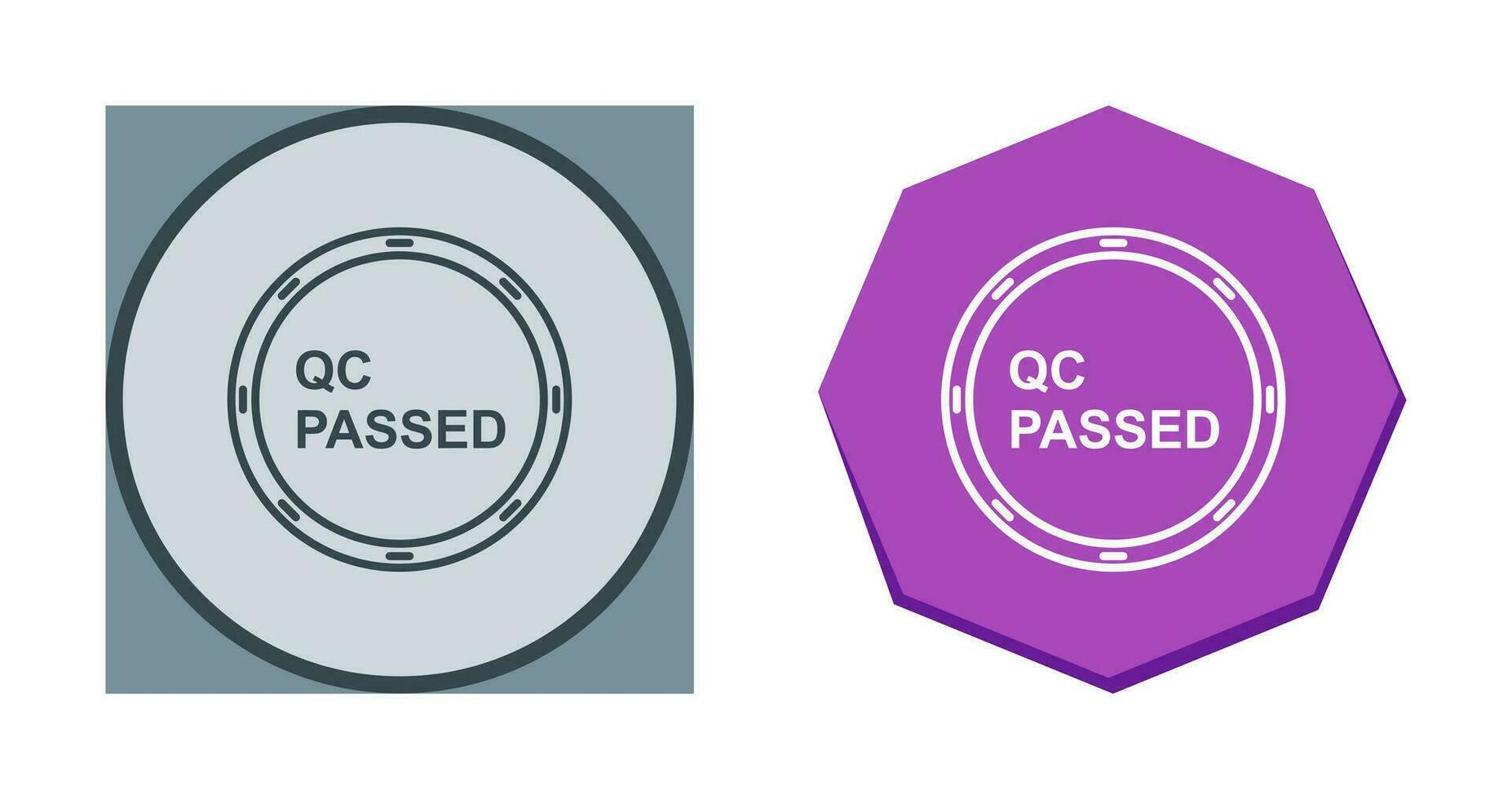 Unique QC Passed Vector Icon