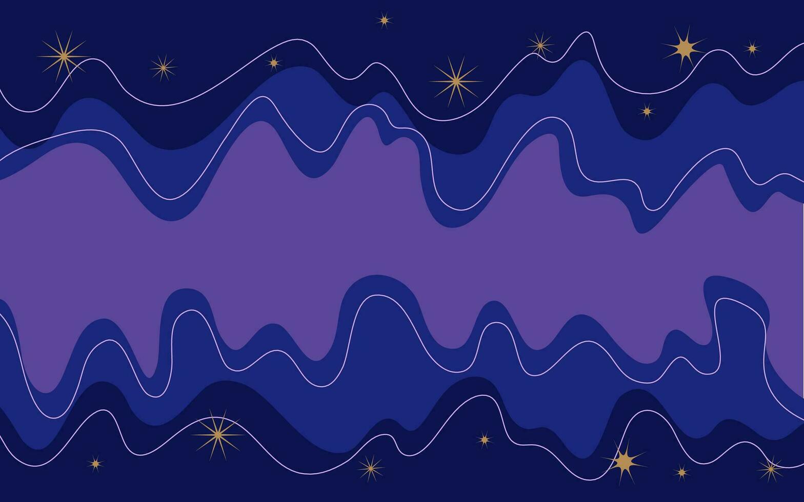 Deep Purple Waves Abstract With Sparkle Background vector