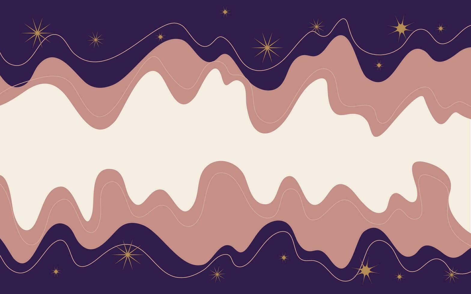 Dusty Rose Purple Waves With Sparkle Background vector