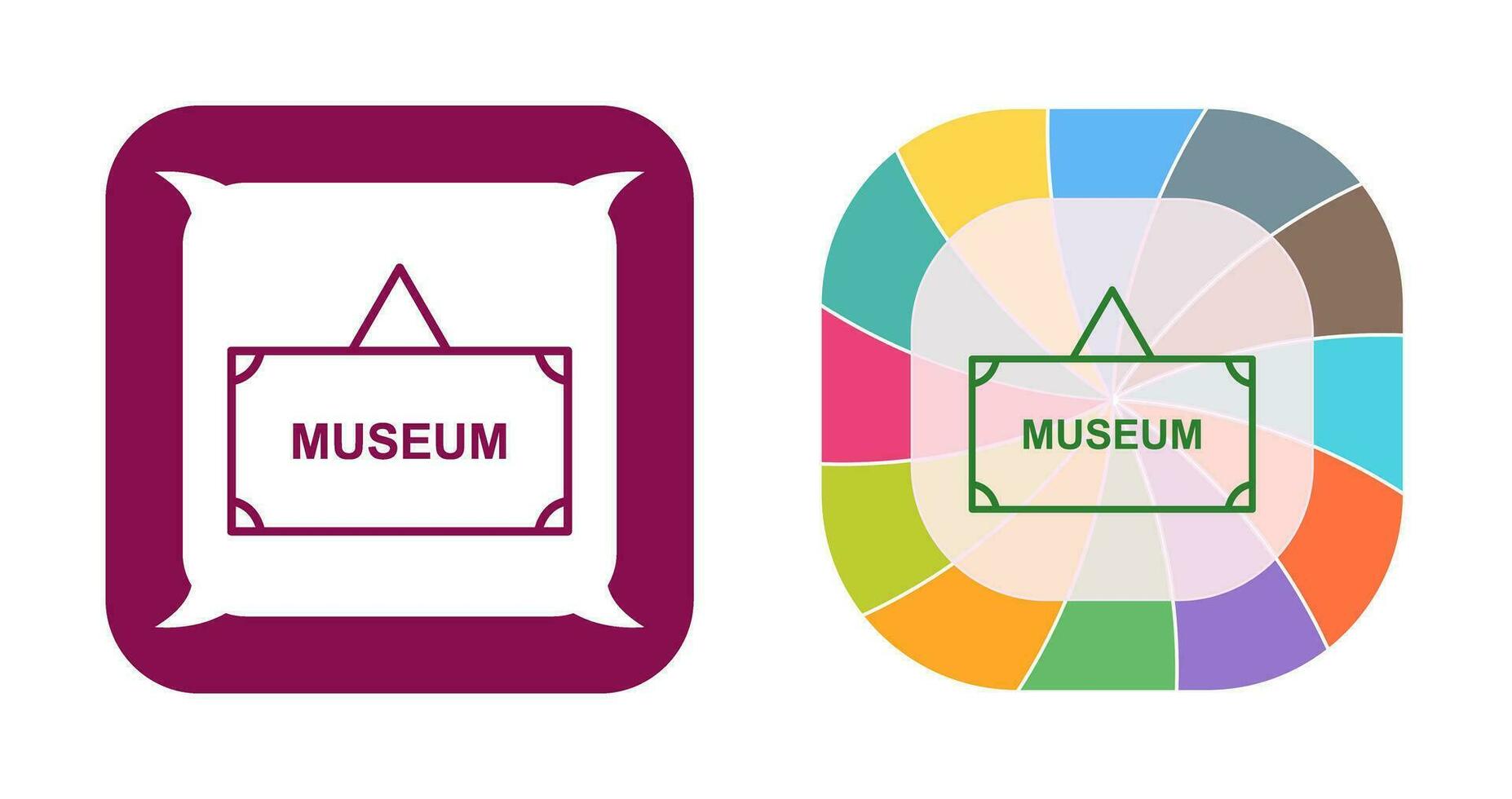 Museum Tag Vector Icon