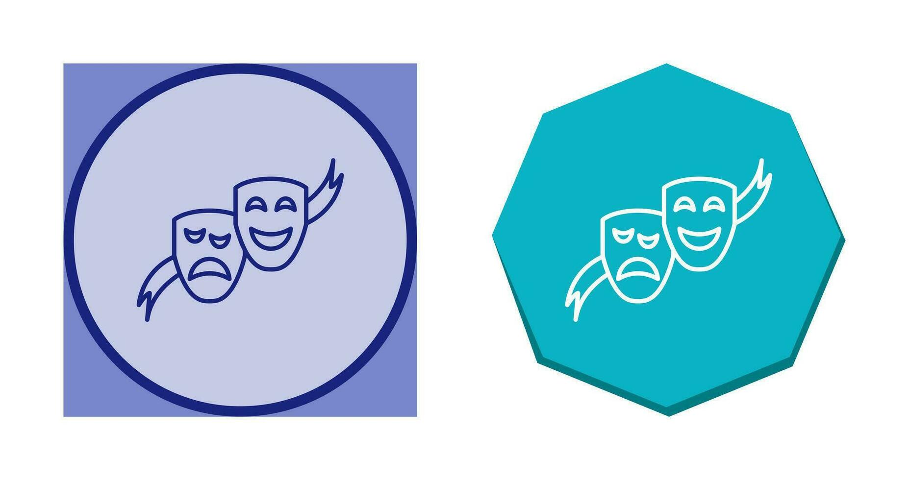 Theater Masks Vector Icon