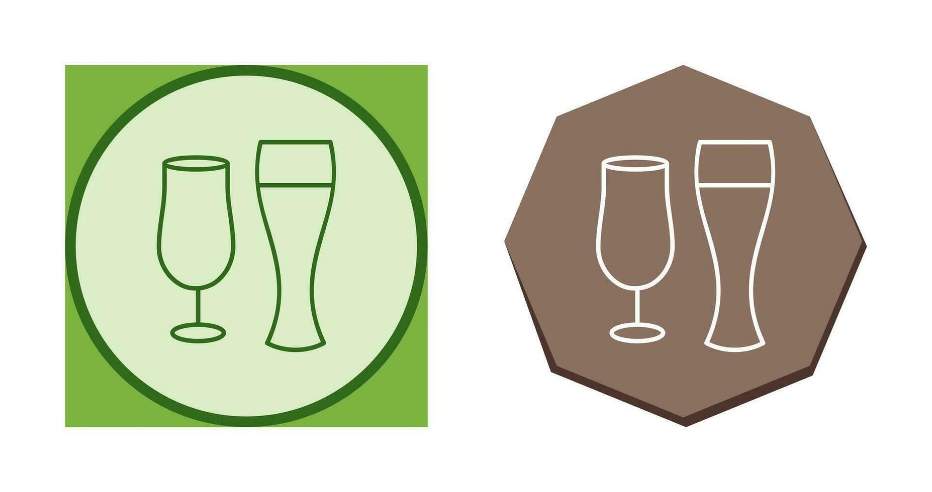 Unique Beer Glasses Vector Icon