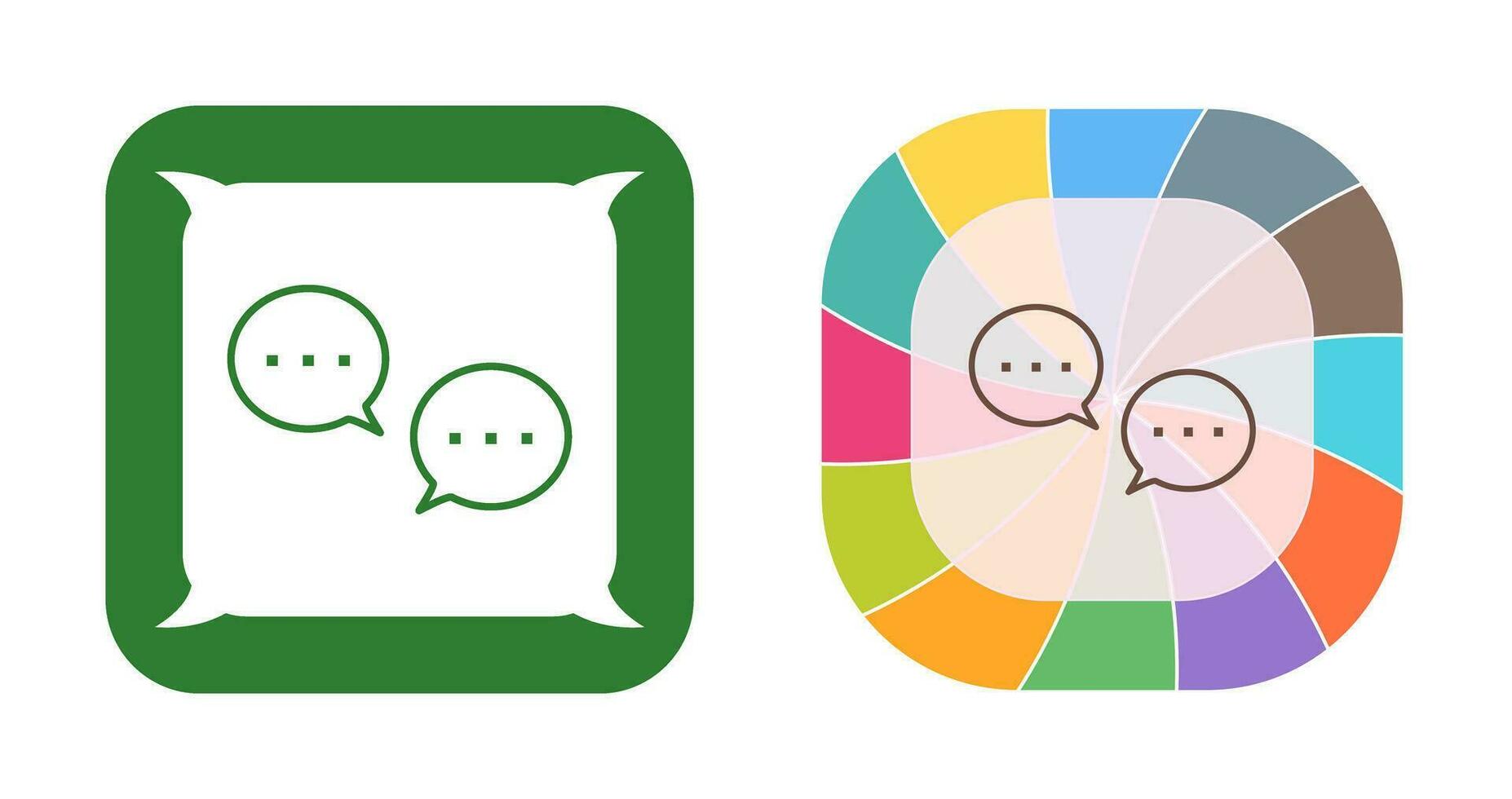 Unique Conversation Bubbles Vector Icon