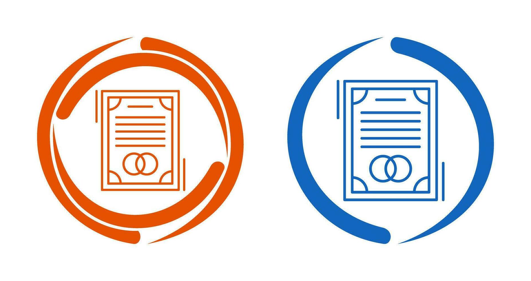 Wedding Contract Vector Icon
