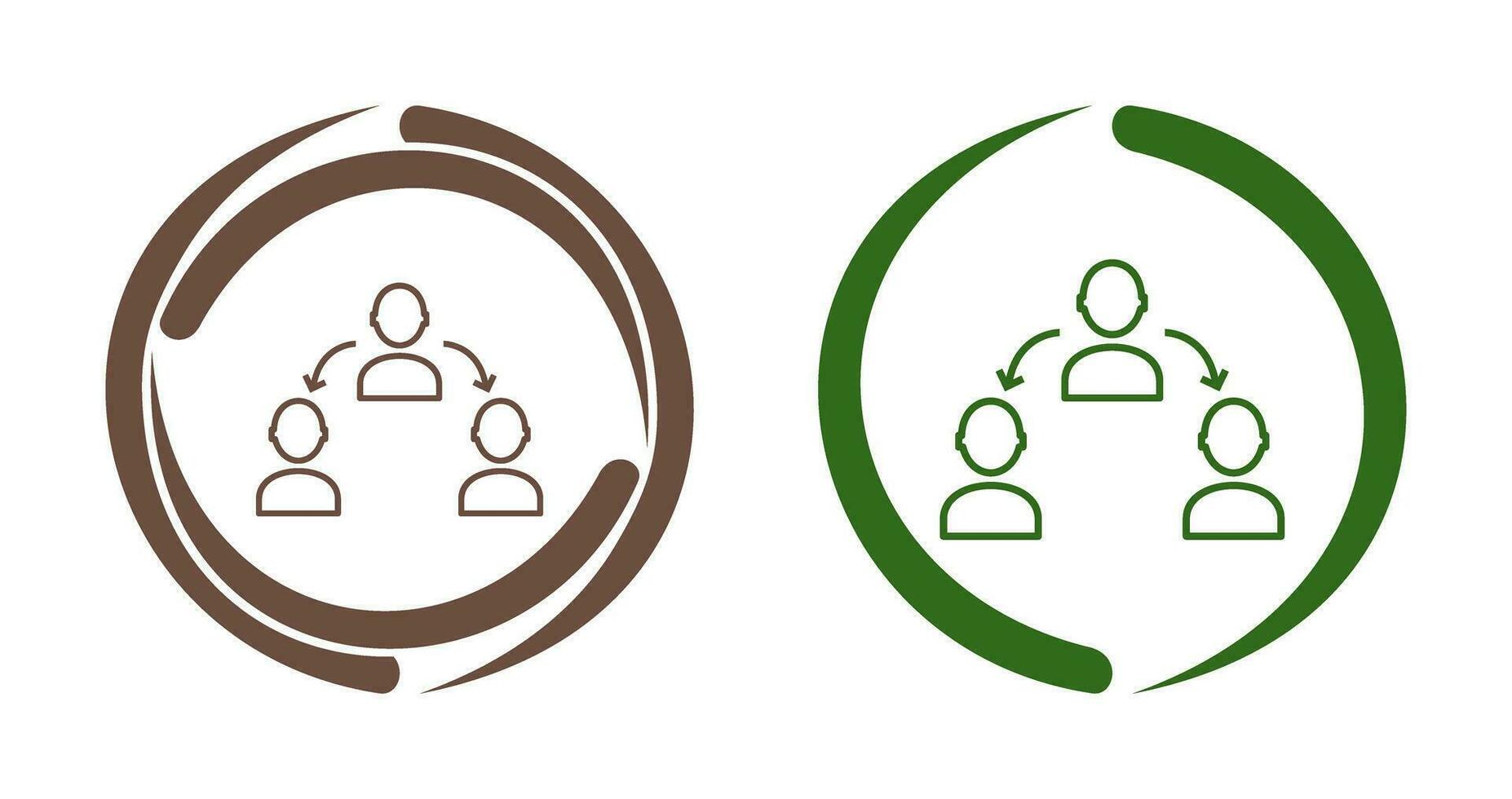 Unique Connected Profiles Vector Icon