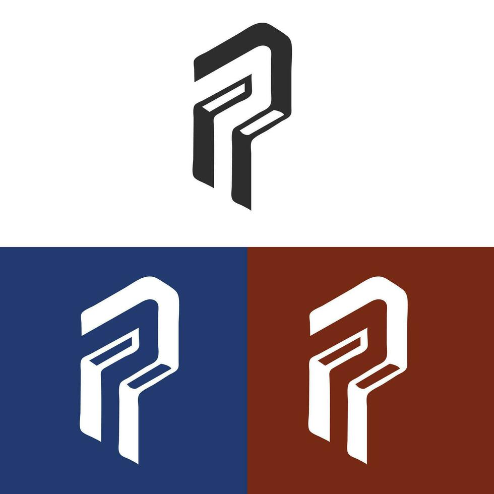 pags letra logo. pags icono logo. vector