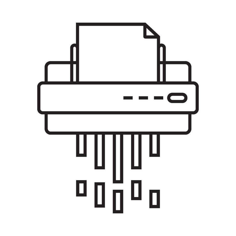 Paper shredder icon vector