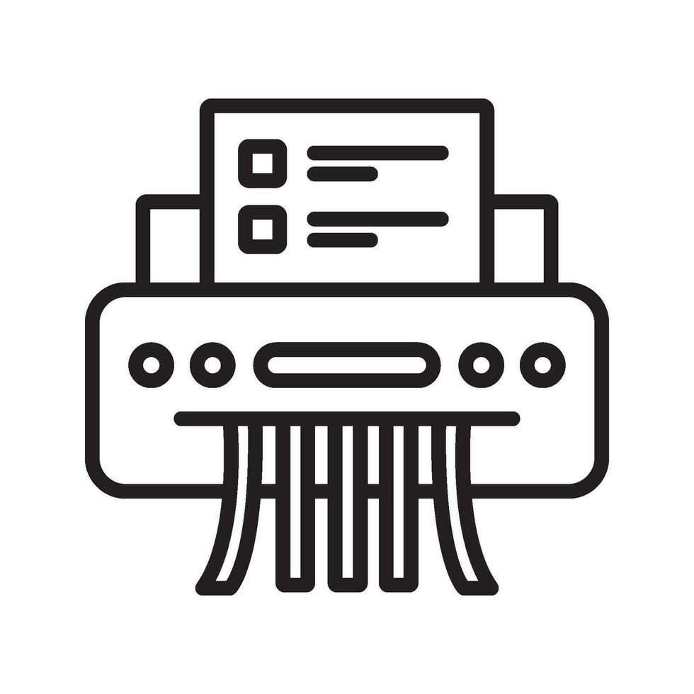 Paper shredder icon vector