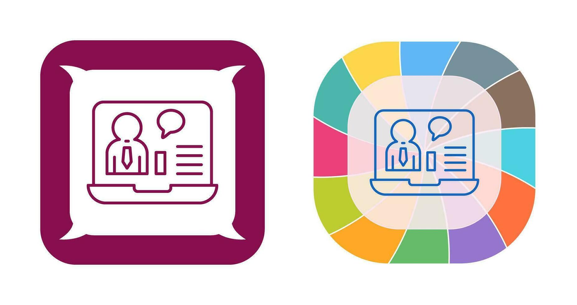 Online Job Interview Vector Icon