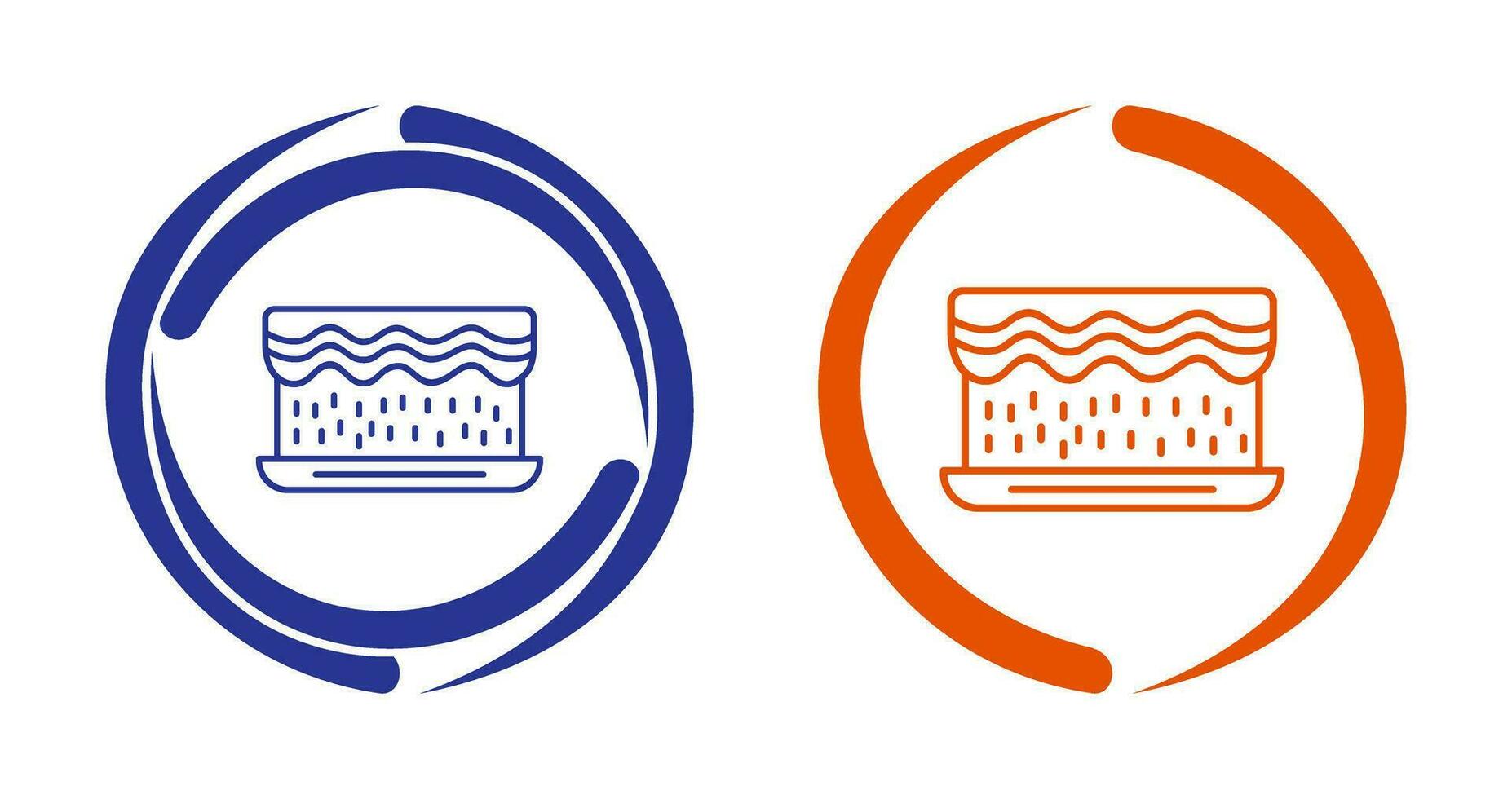 Unique Cream Cake Vector Icon